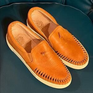 Vince Camuto Tan Leather Slip-On Flats